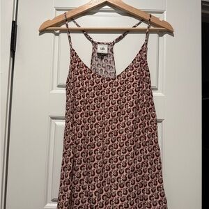 CAbi Pink and Black Patterned Tank Top